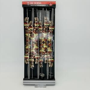 NEW BBQ Skewers Set Of 6-Stainless Steel 16” Kabob Grilling Sticks